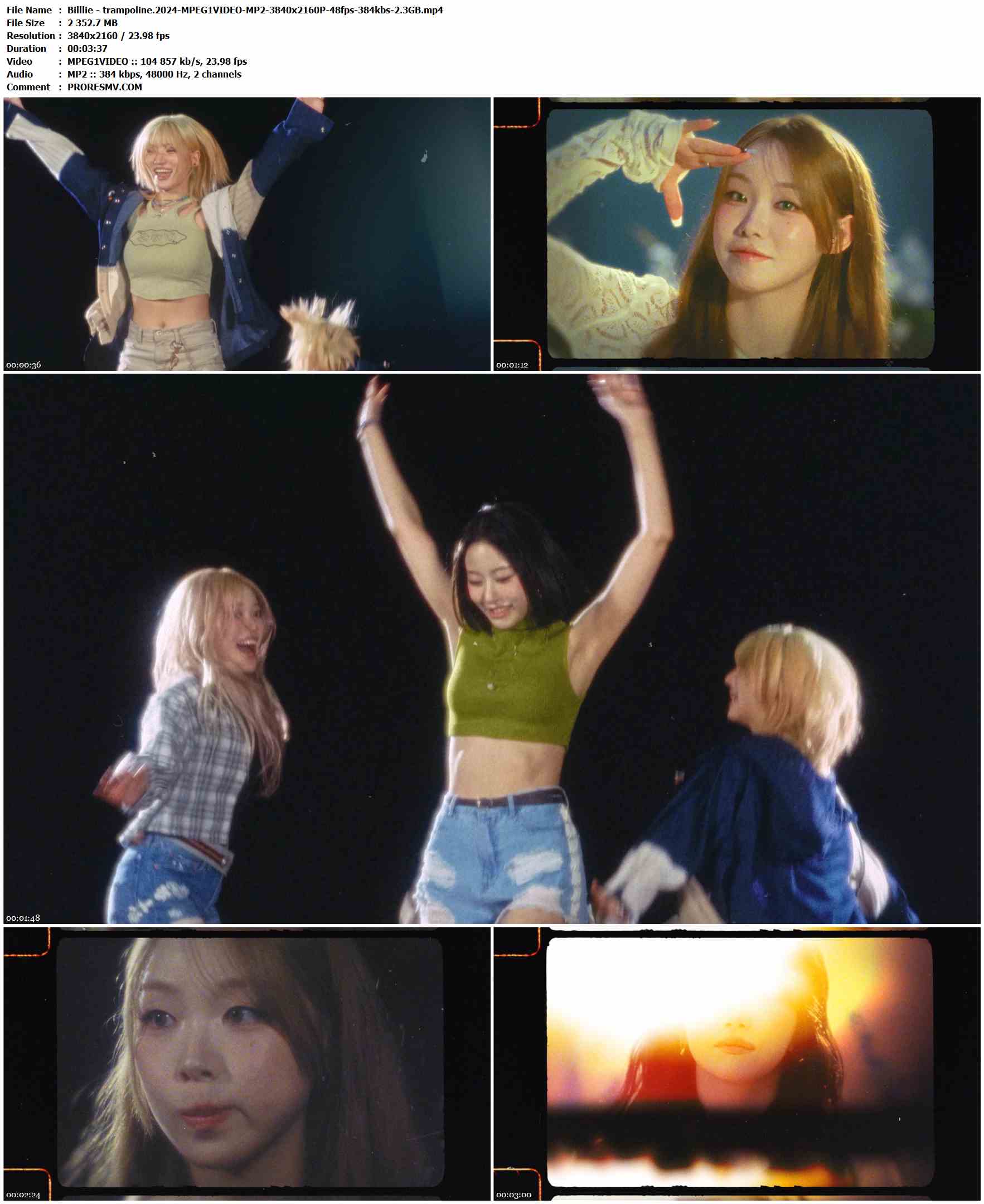 Billlie - trampoline.2024-MPEG1VIDEO-MP2-3840x2160P-48fps-384kbs-2.3GB官方MV_高清MV